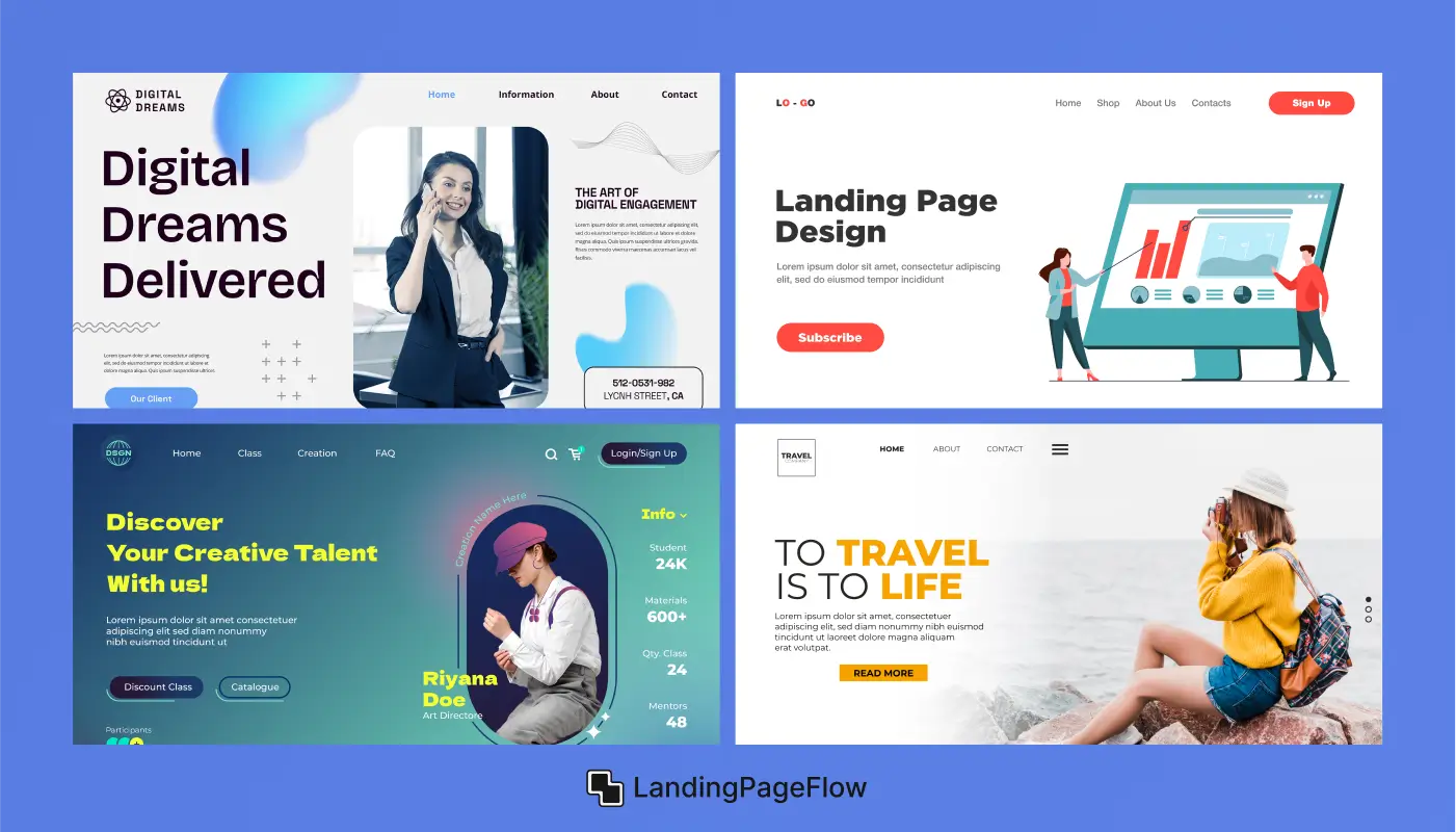 Modern UI/UX Examples Using Both Styles