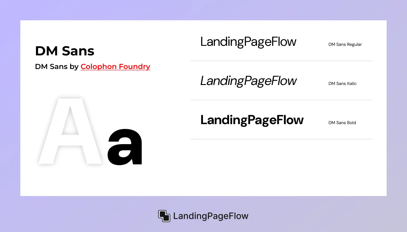 DM Sans - Colophon Foundry