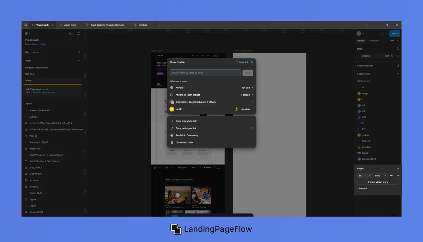 Sharing and Exporting Designs