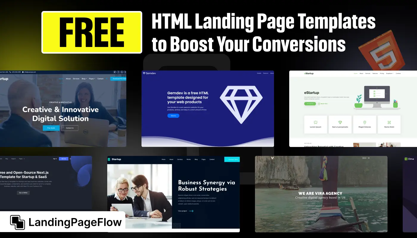 Free HTML Landing Page Templates to Boost Your Conversions.